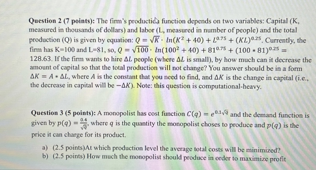 Answer question 2 and 3 with steps please thank