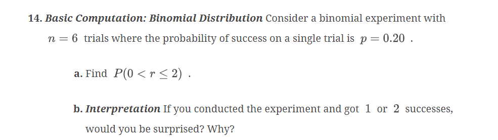 14. Basic Computation: Binomial Distribution