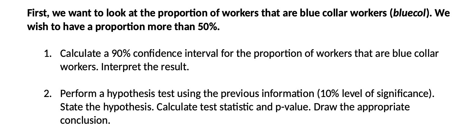 First, we want to look at the proportion of