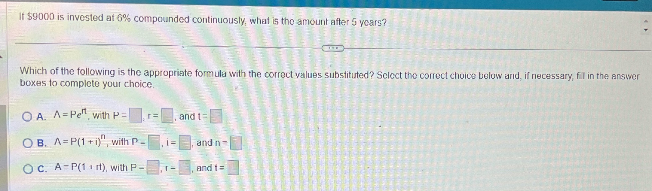 If $9000 is invested at 6% compounded