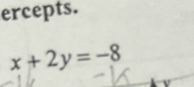 Find the c and y intercept to graph the linear