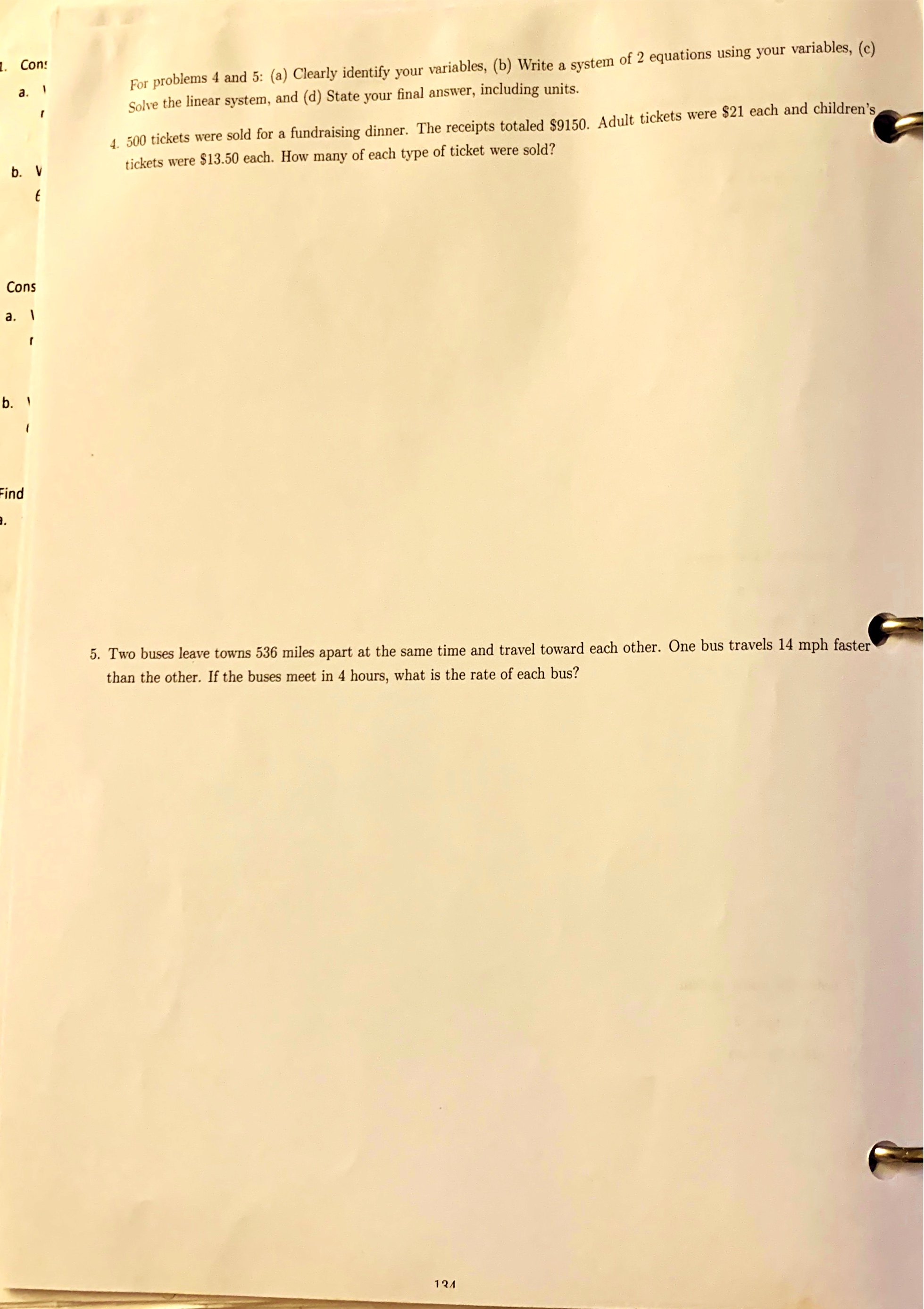 Practice: Linear Systems Two-Variable Linear