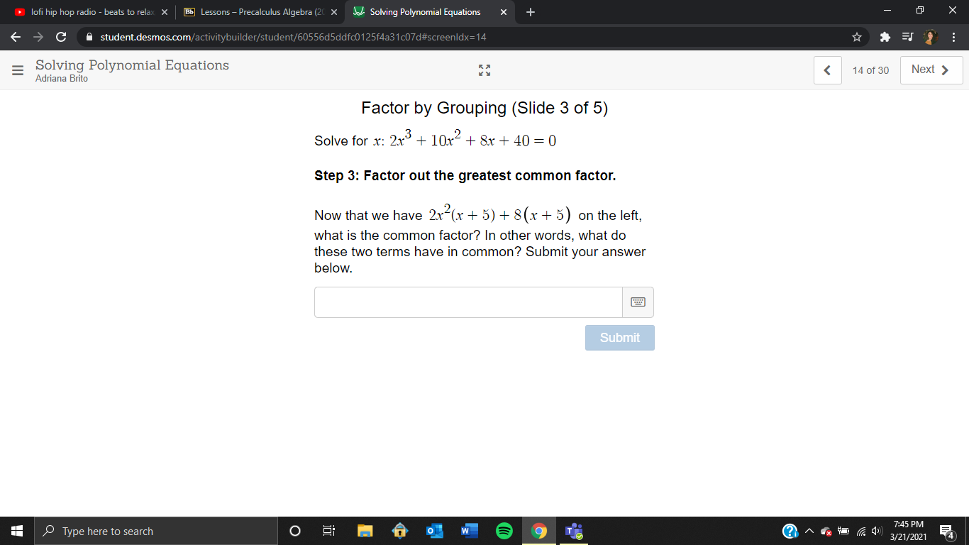 I am trying to figure out the gcf for the