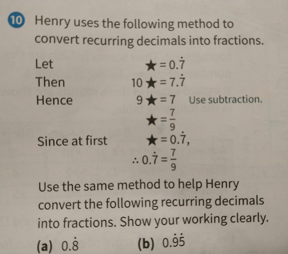 detailed explanation 10 Henry uses the following