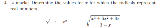 4. 4 marks Determine the values for r for which