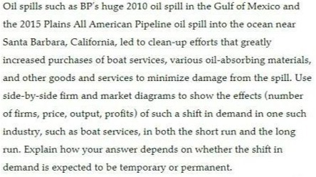 Oil spills such as BP's huge 2010 oil spill