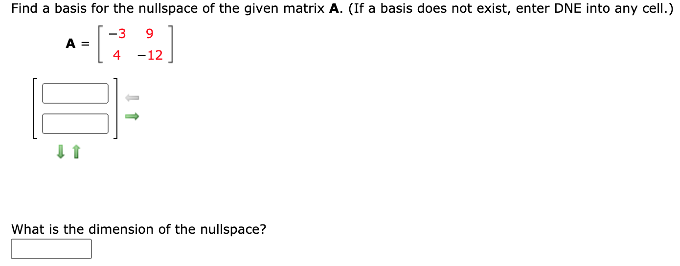 Solve problem, thank you. Find a basis for the