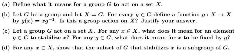 This is a Group Theory question. The QUESTION and