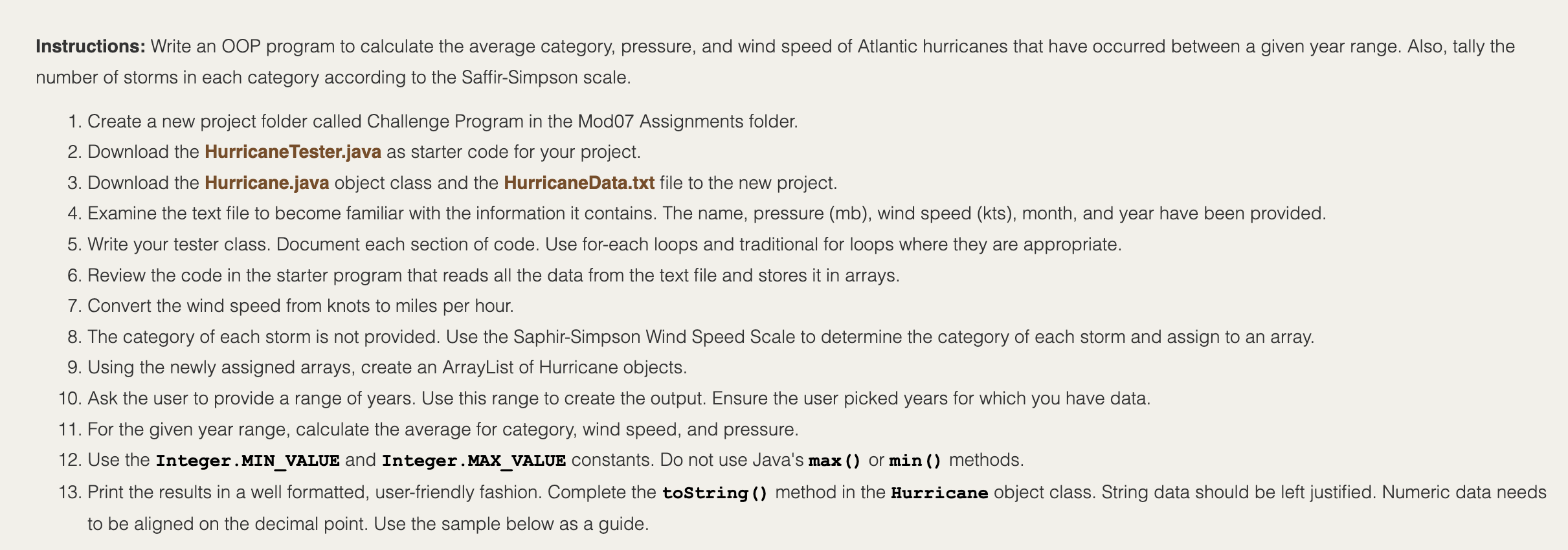 Instructions: Write an OOP program to calculate