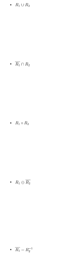 If R 1=(1,2),(2,3),(3,4),(4,5) and R