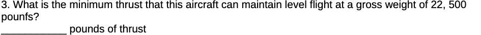 3. What is the minimum thrust that this aircraft