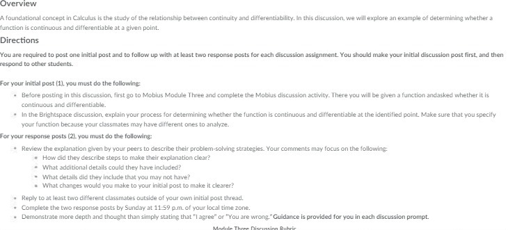 Overview A foundational concept in Calculus is