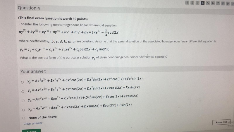 please solve this Question 4 1 2 3 4 5 6 7 8 9 1