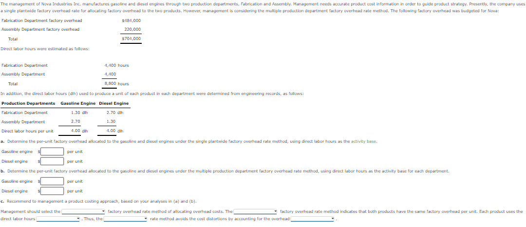 I'm looking for help determining per-unit factory