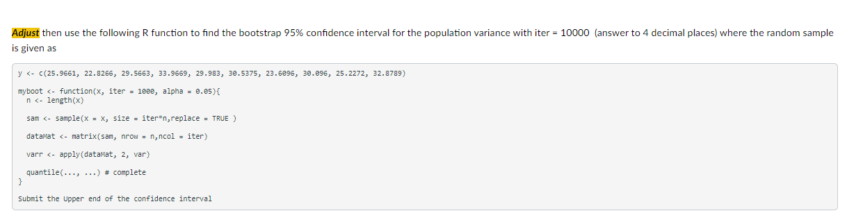 i) The following is the formula used in