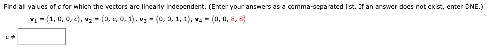 Solve the problem... Find all values of c for