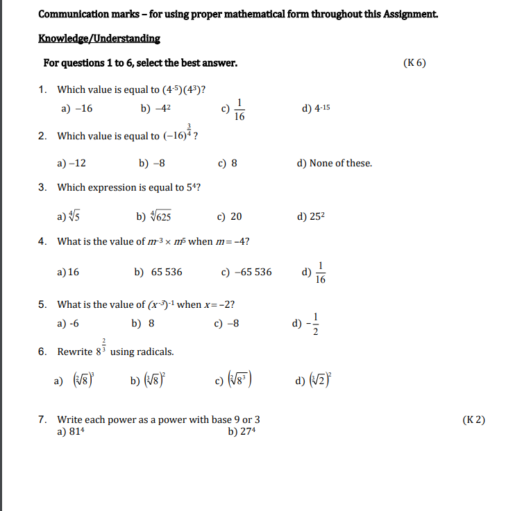 Hello, My weak spot is math and I'd appreciate if