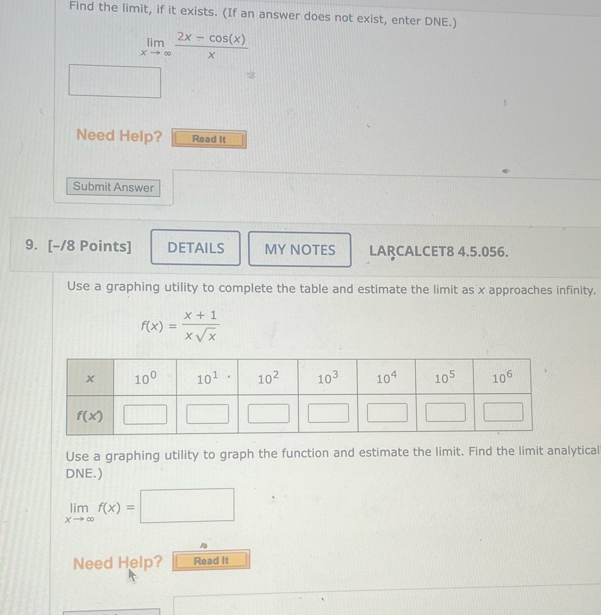 Find the limit, if it exists. (If an answer does