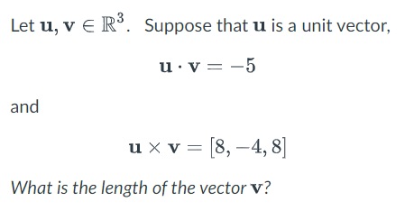Let u, v E R. Suppose that u is a unit vector, u