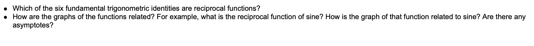 0 Which of the six fundamental trigonometric