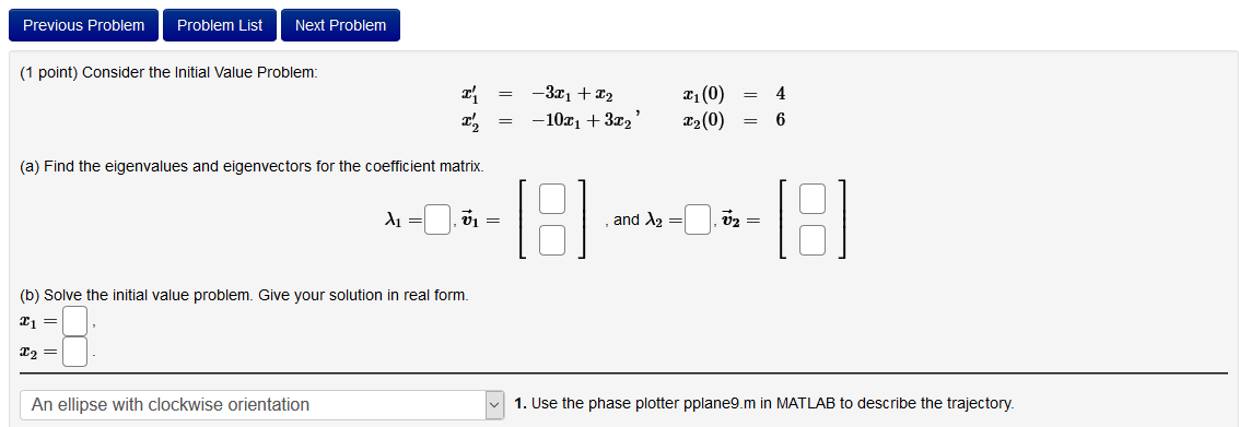 Please show work Previous Problem Problem List
