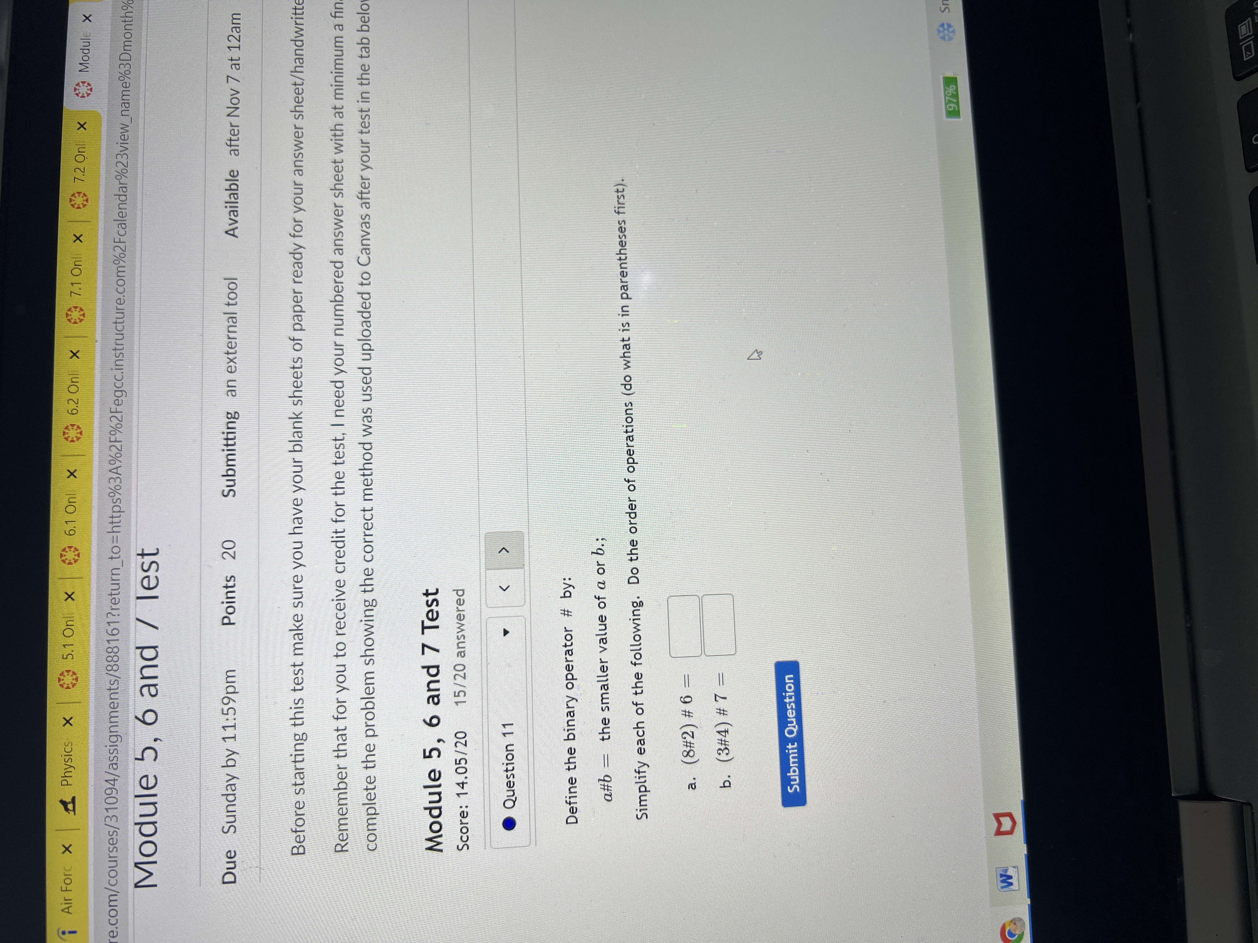 i Air Force X Physics x 5.1 Onl x 6 6.1 Onl x 6.2