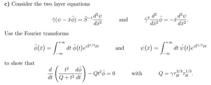 Plzz solve this..i'll rate c) Consider the two