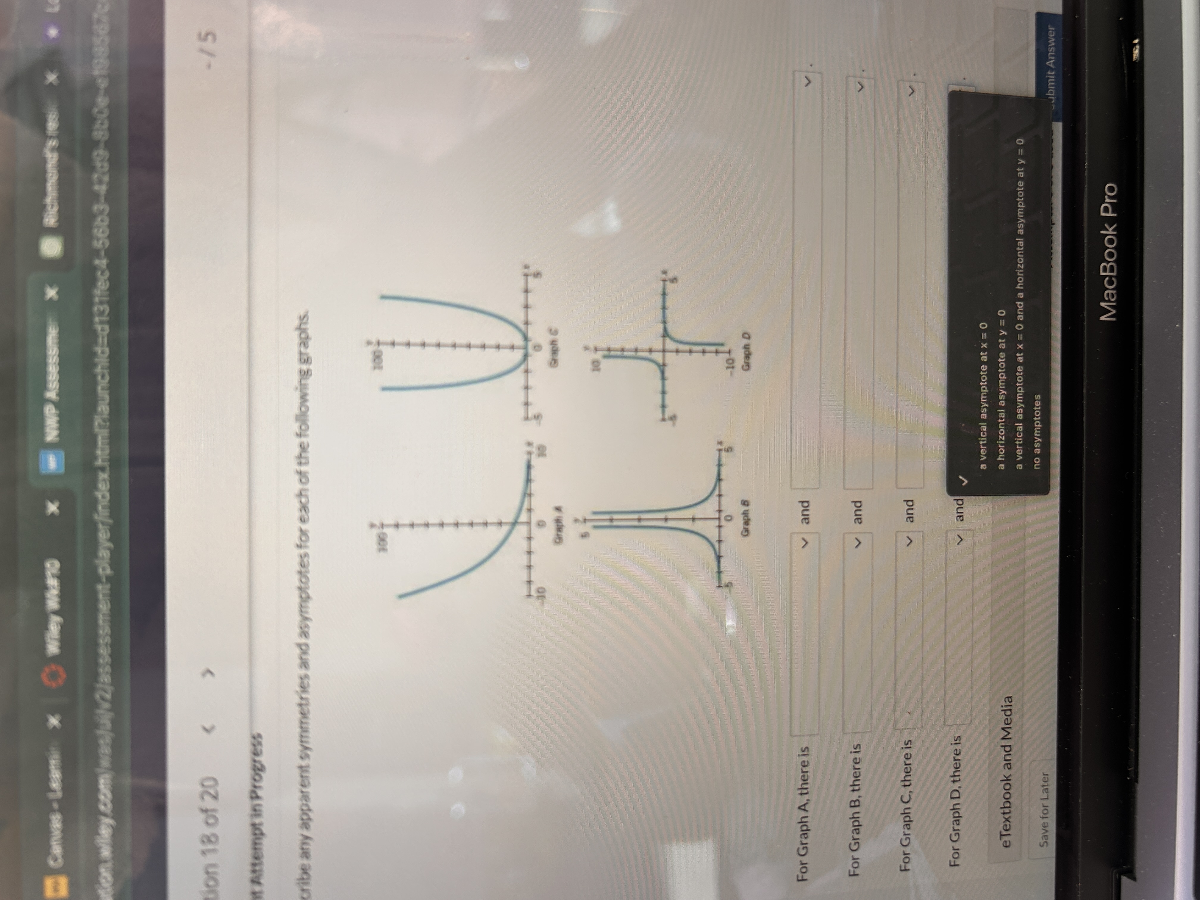 Please help. -8 -6 -4 -2 2 4 6 8 Graph C -6 Graph