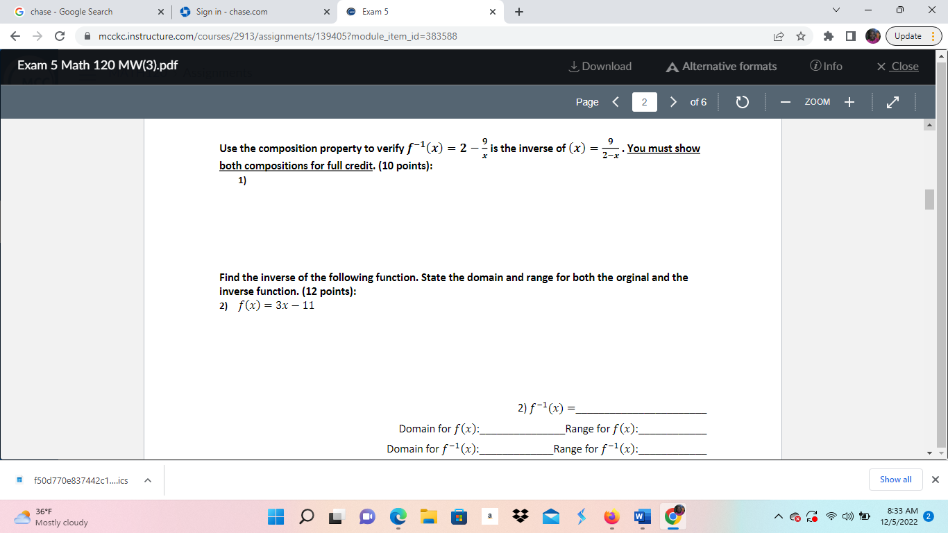 G chase - Google Search X Sign in - chase.com X @