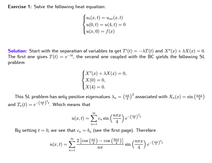 In all of the following problems, the function f
