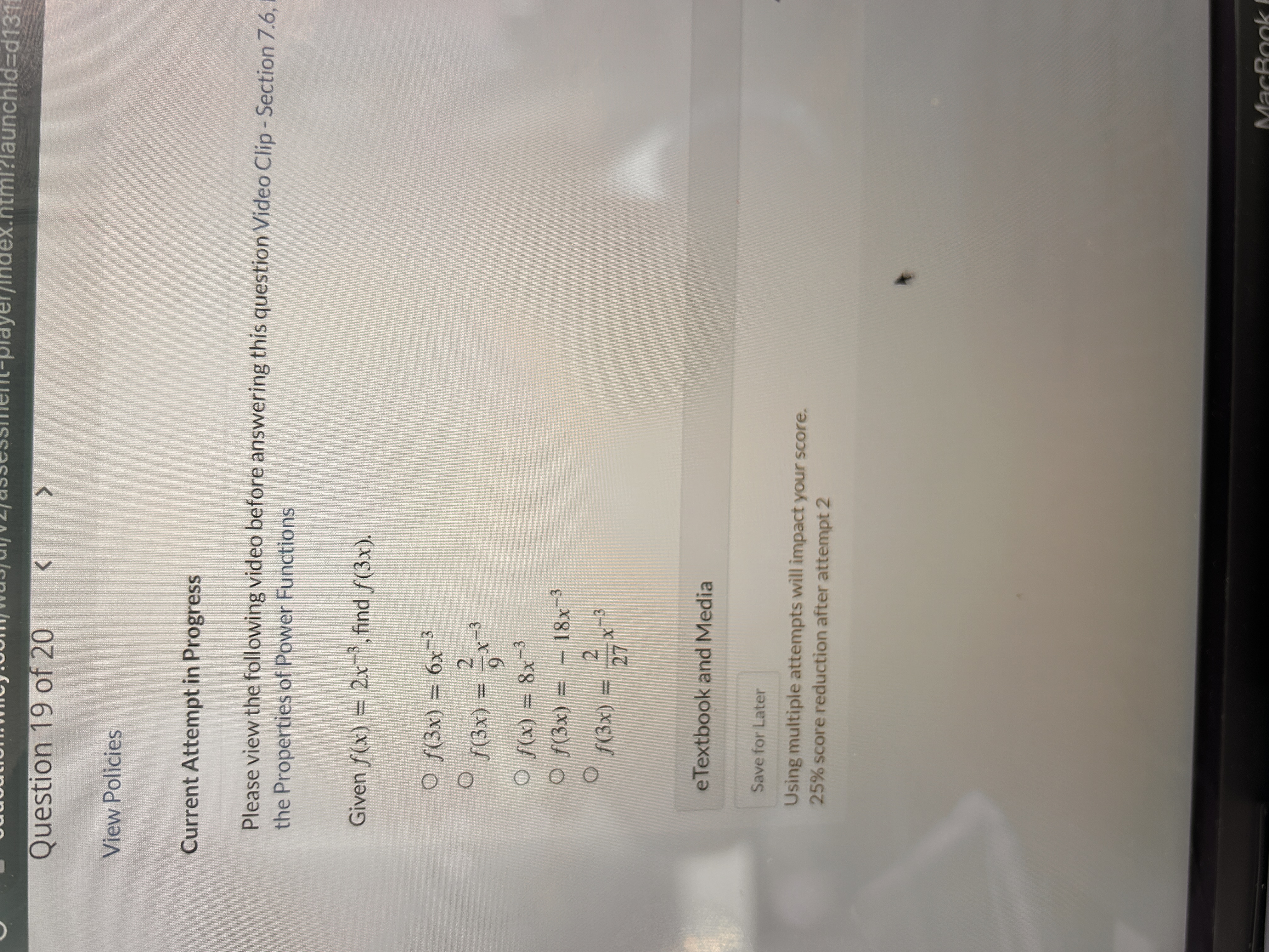 Please help. -8 -6 -4 -2 2 4 6 8 Graph C -6 Graph