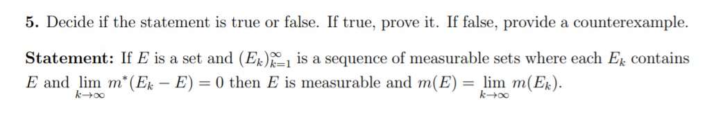 Please solve this lebesgue measure mathema 5.