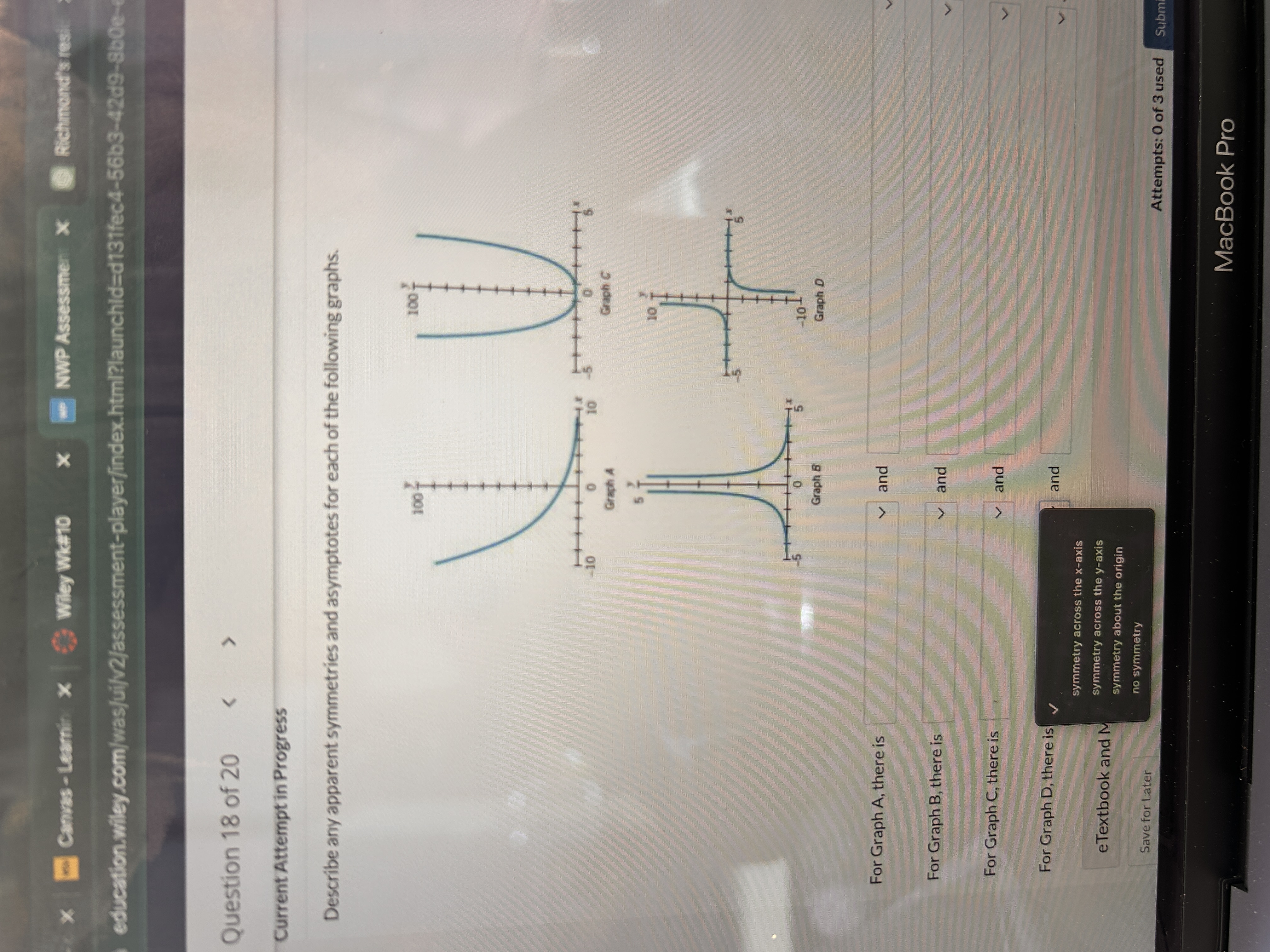 Please help. -8 -6 -4 -2 2 4 6 8 Graph C -6 Graph