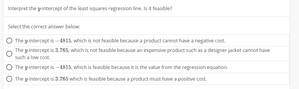 The scatter plot below shows the average cost of