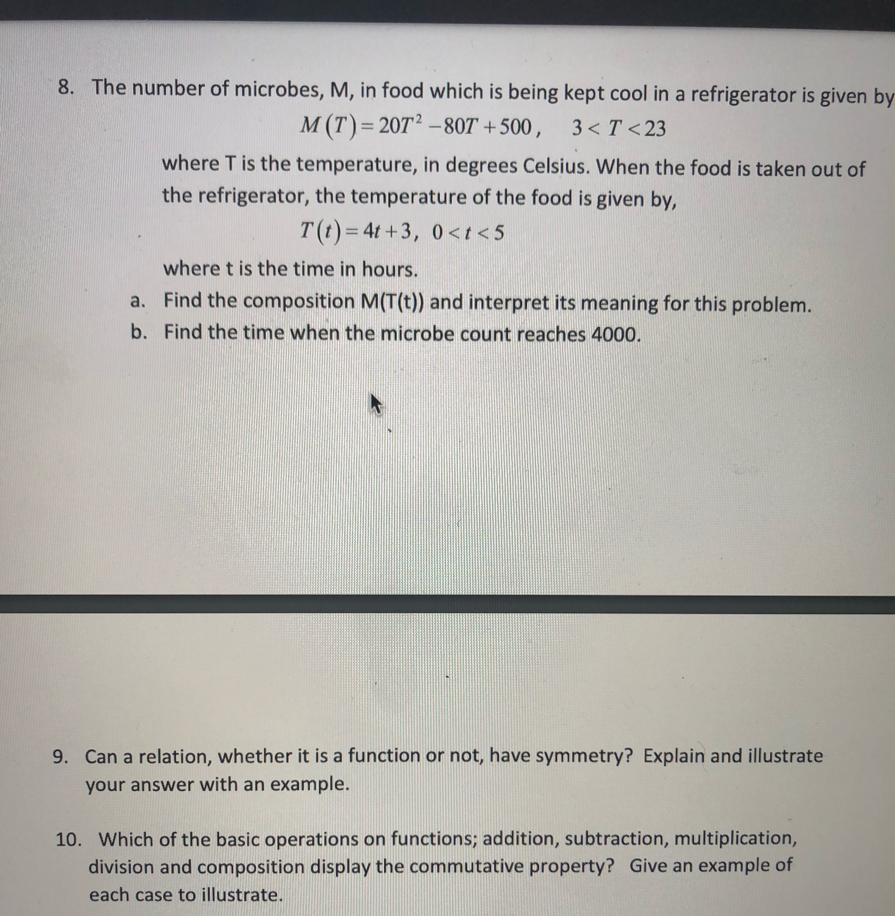 1. Find the composite functions fog and go f for