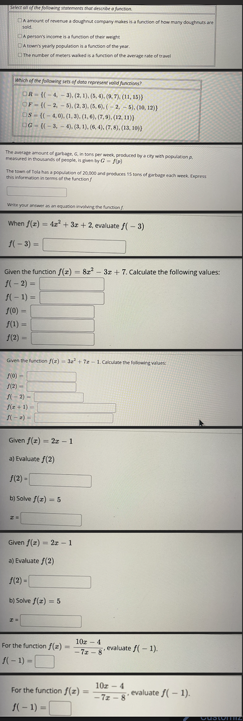 Select all of the following statements that