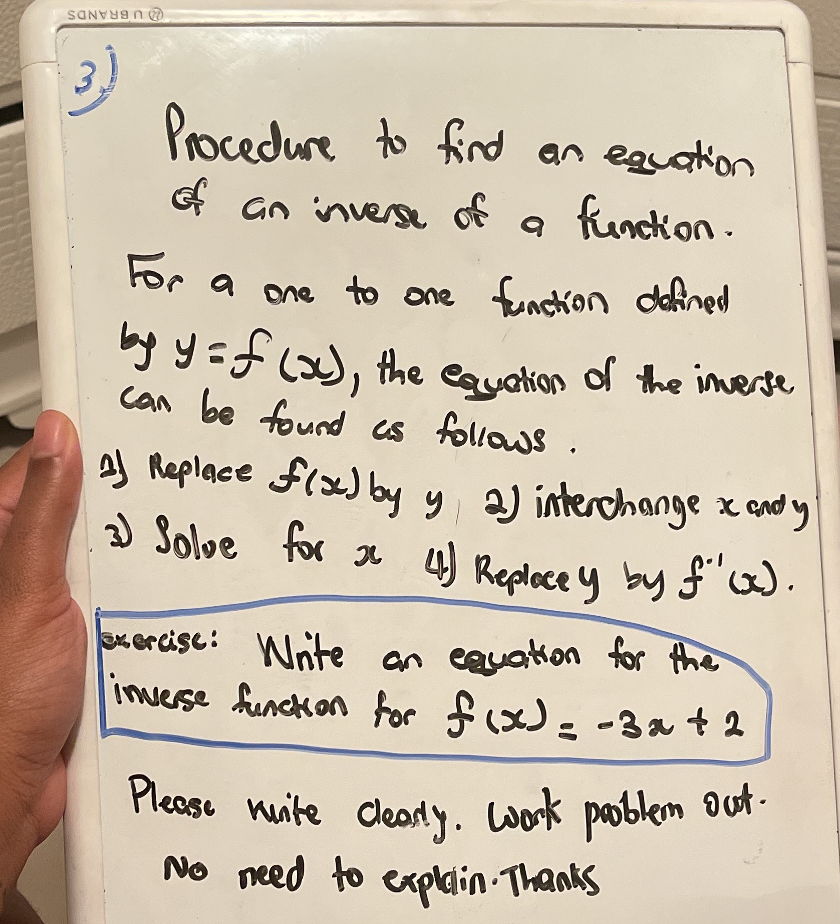 U BRANDS 3 Procedure to find an equation of an
