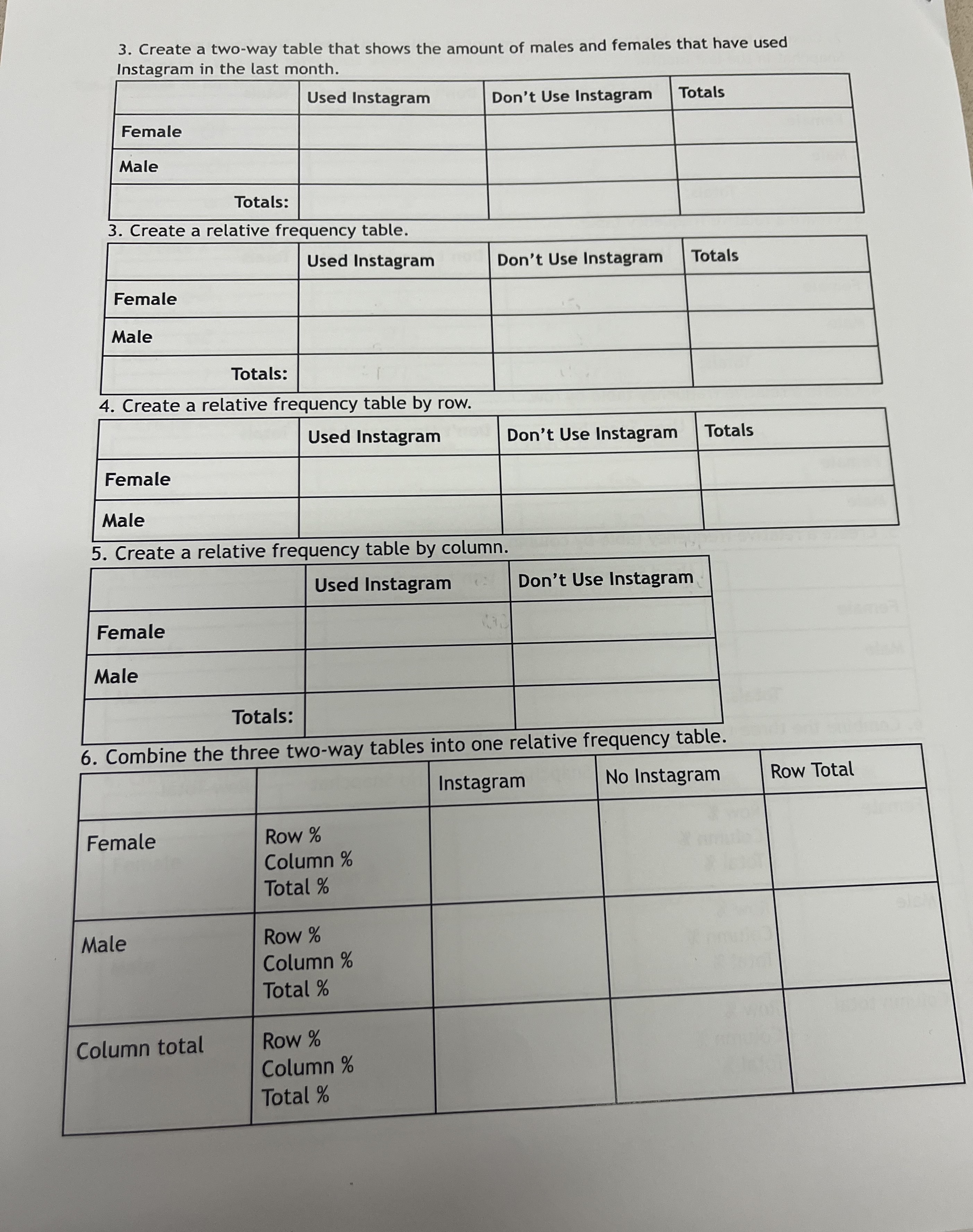 Snapchat in the last month. 2. Create a two-way