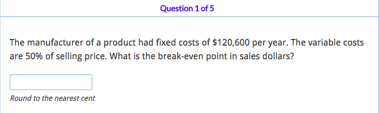 this is based on CVP Analysis (percent basis)