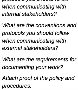 when communicating with internal stakeholders?