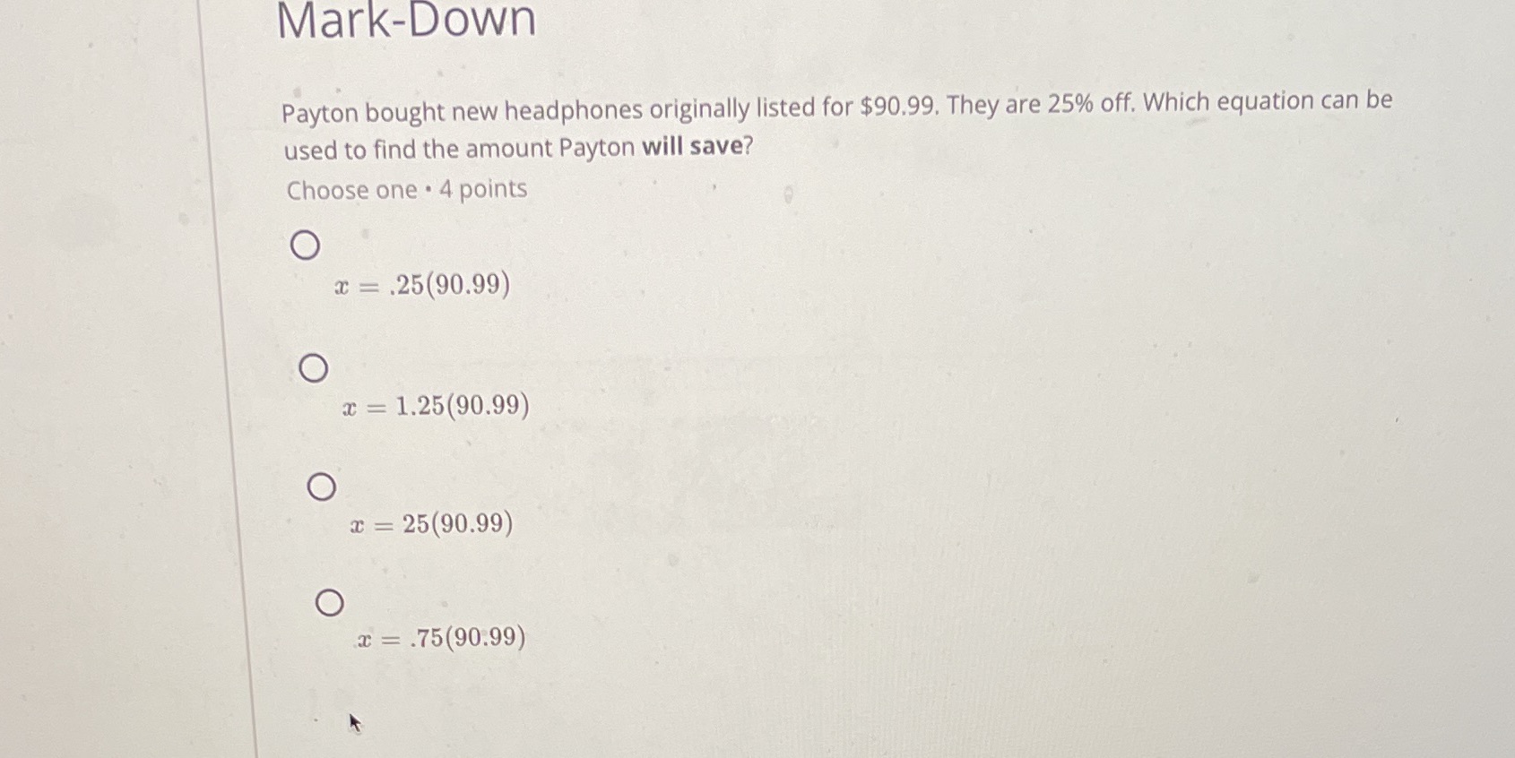 Mark-Down Payton bought new headphones originally