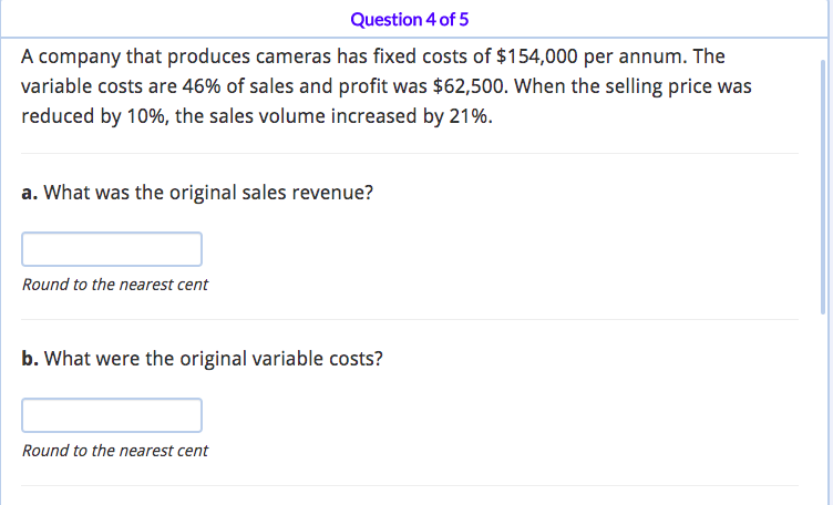 this is based on CVP Analysis (percent basis)