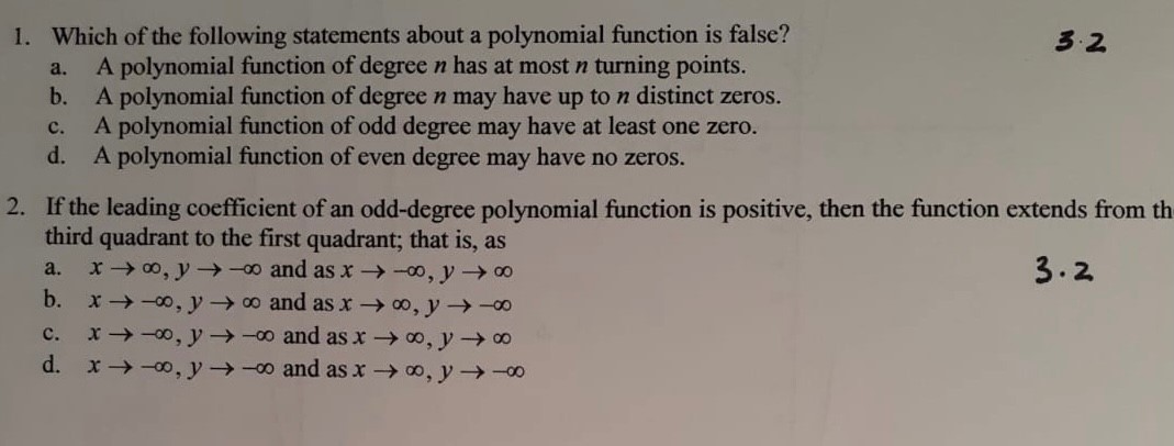 1. Which of the following statements about a