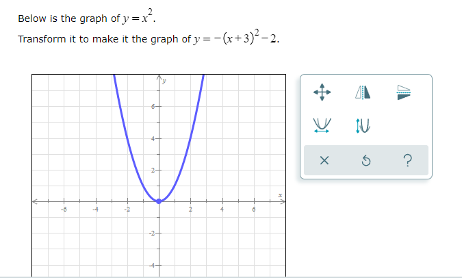 question 1 Translate each graph as specified