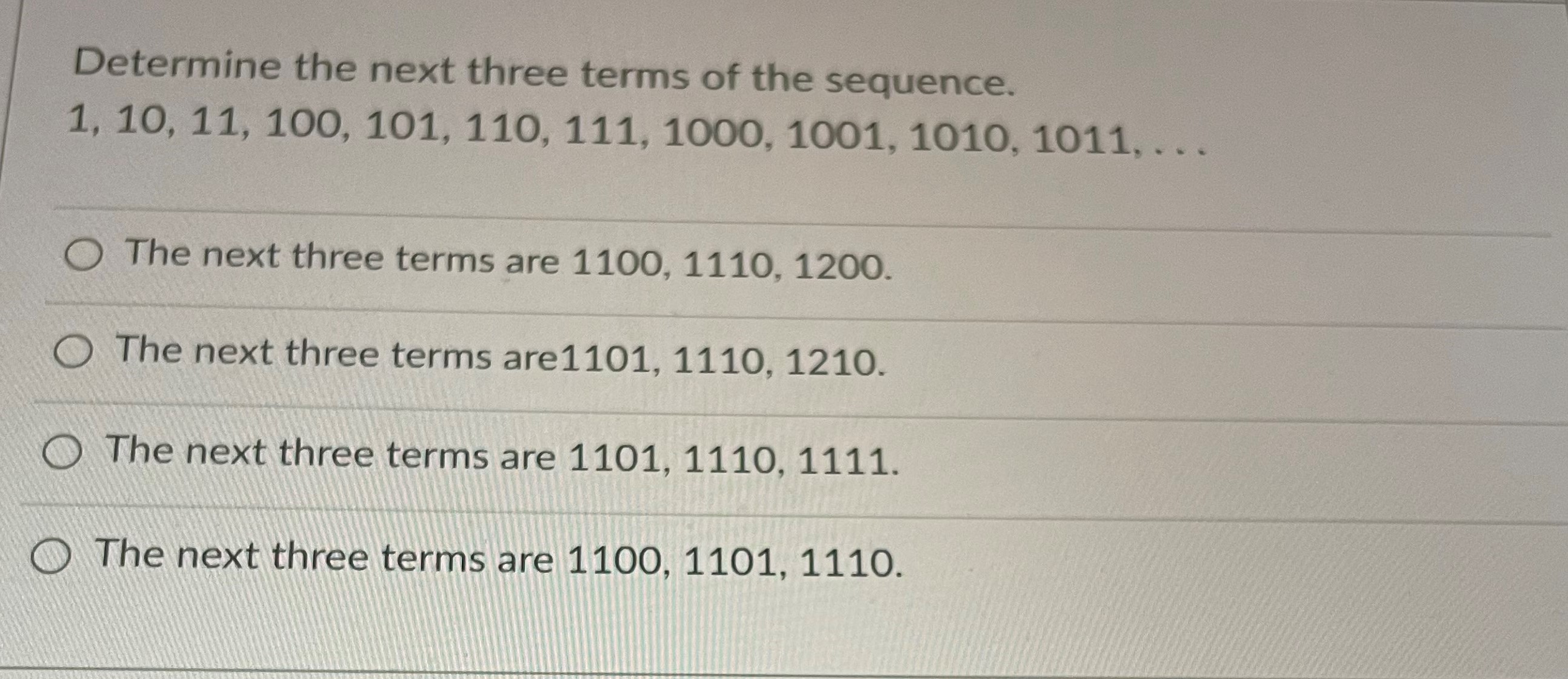 Not sure if i got it correct. My answer was 1100