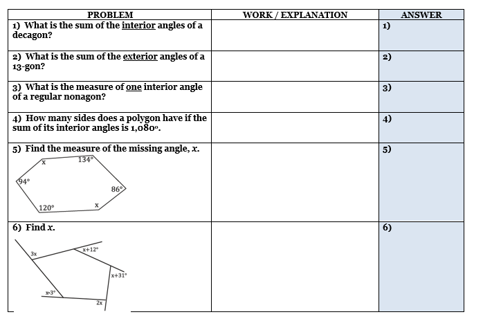 PROBLEM WORK / EXPLANATION ANSWER 1) What is the