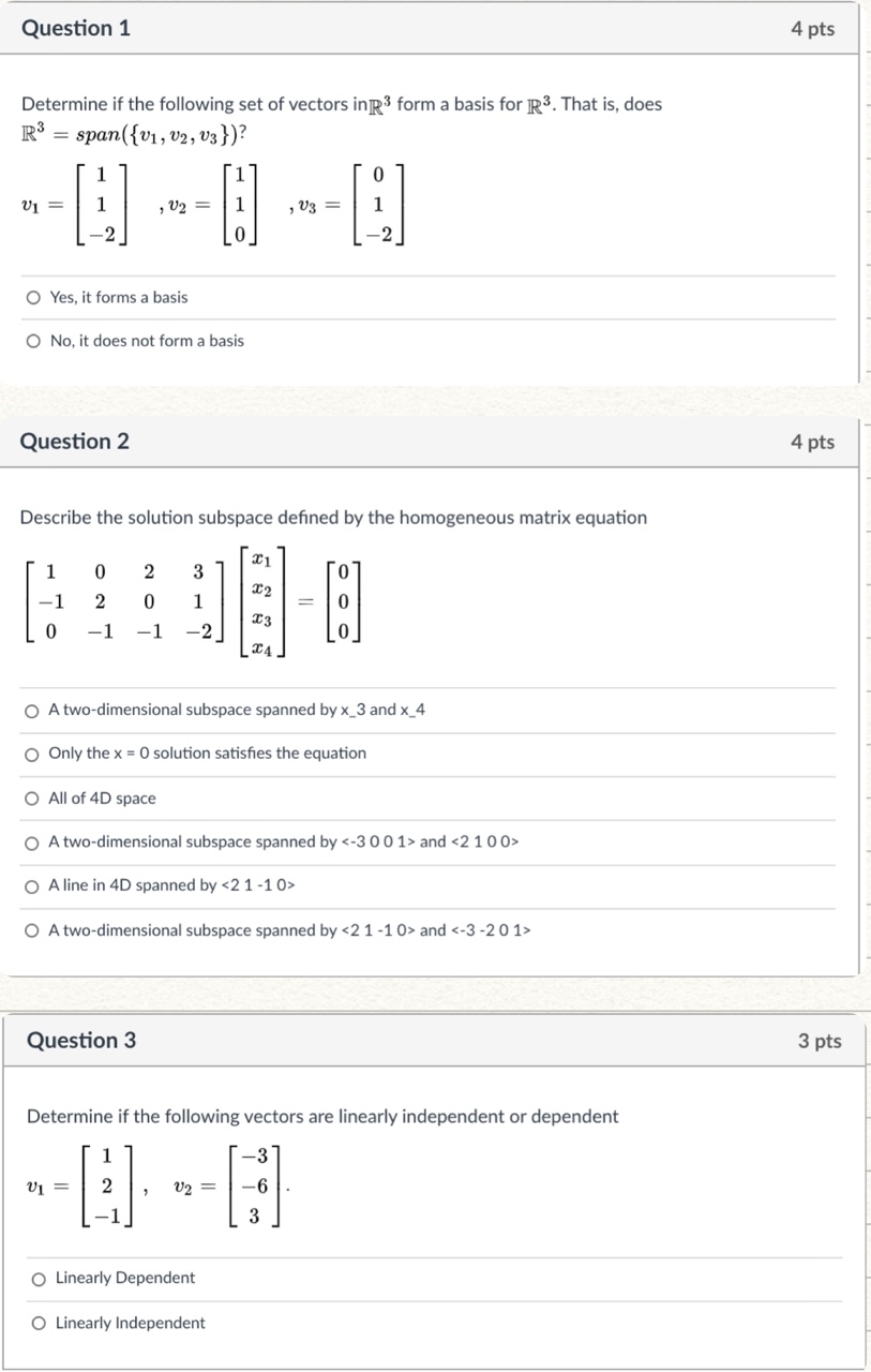 differential equations Question 1 4 pts Determine