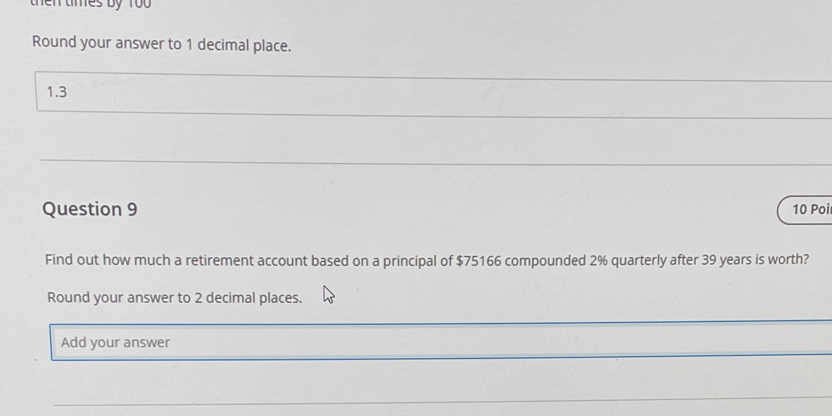Round your answer to 1 decimal place. 1.3