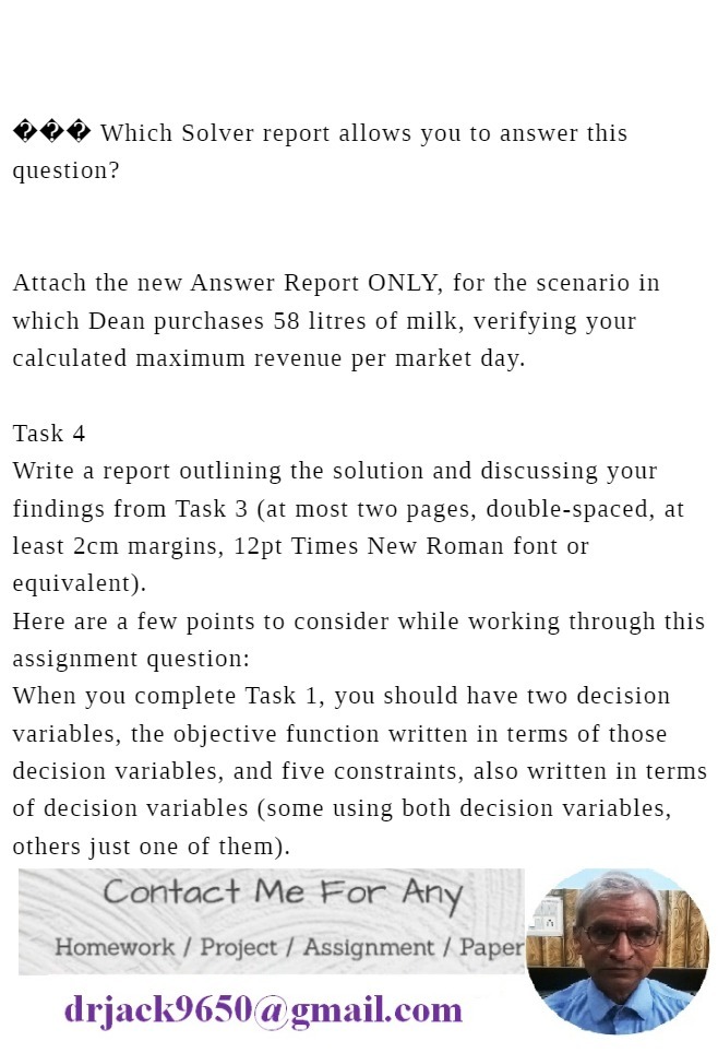 Which Solver report allows you to answer this