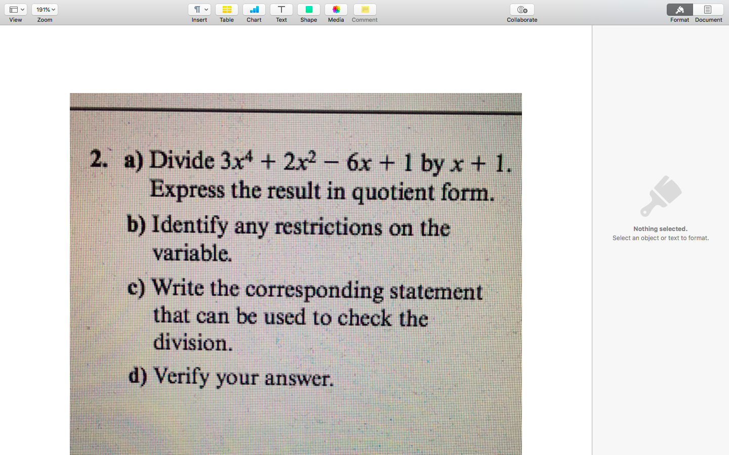 Answer the questions below. This is grade 12